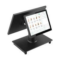 POS-терминал для кинотеатров с 15-дюймовым LED-дисплеем и 9,7-дюймовым LED-дисплеем для покупателя, вращение на 360 градусов