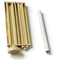 Machine à rouler les cigarettes manuelle vintage en laiton 70MM, rouleuse à tabac élégante pour papier, accessoires de fumeur, cadeau