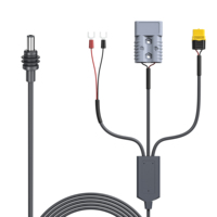 Câble d'alimentation Starlink Mini 12-48V DC avec entrée XT60 U-Fork M6 et sortie DC5521 pour camping-car