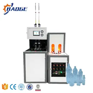 Máquina de fabricación de moldeo por soplado de botellas de agua mineral PET de plástico de 2 cavidades automática profesional rentable