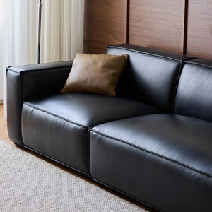 Sofa sectionnel en cuir véritable de conception classique moderne Mobilier de maison minimaliste Facile à régler Caractéristiques Rectangle pour vivre - Product Image 3