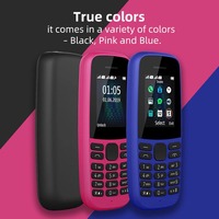 Téléphone Portable Débloqué d'Usine GSM Bar Mobile Cellulaire Original 106 (2019) Double SIM Téléphone Mobile Débloqué 2G Téléphone Portable Pas Cher