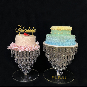 Acrylic Crystal Trong Suốt Bánh Khay Pastry Fondant Chiều Trà Snack Đứng - Product Image 1