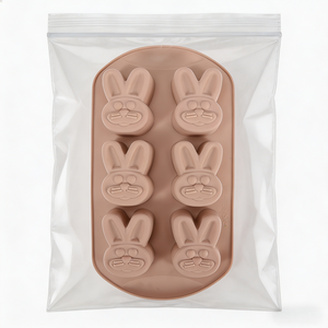 Moule en silicone à 6 cavités en forme <span class=keywords><strong>de</strong></span> lapin, antiadhésif, pour gâteaux, biscuits, <span class=keywords><strong>chocolat</strong></span>, bonbons, glaçons, cupcakes - Product Image 4