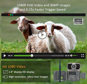 0.26S temps de déclenchement 30MP MMS caméras de jeu sans fil extérieures pour la <span class=keywords><strong>chasse</strong></span> <span class=keywords><strong>SMS</strong></span> 4G caméra de piste de jeu de <span class=keywords><strong>chasse</strong></span> - Product Image 4