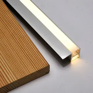 Luz Led de armario de madera contrachapada, iluminación brillante de doble tamaño para muebles de cocina