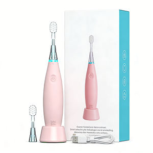 Brosse à dents en silicone pour enfants, 2 têtes, batterie polymère 400 mAh, chargeur sans fil, étanche IPX7, 2 modes, minuteur 2 minutes - Product Image 1