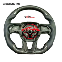 Volant de course en fibre de carbone pour Dodge Challenger SRT Hellcat - Style sportif, ajustement parfait, poignée de 40 mm