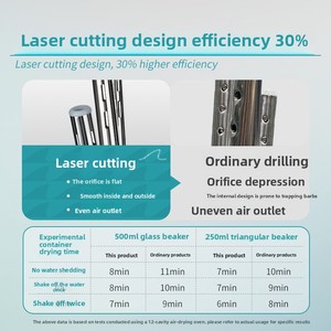 Sécheur à flux d'air en verre Labshark pour <span class=keywords><strong>laboratoire</strong></span>, pour tube, fiole, bécher, équipement de séchage à l'humidité en acier inoxydable, fabriqué en Chine continentale - Product Image 4