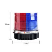 12V 24V LED-Blitz-Warnleuchte Wasserdicht Rot Blau Drehbarer Kennleuchte Auto Notfall Blitzlampe