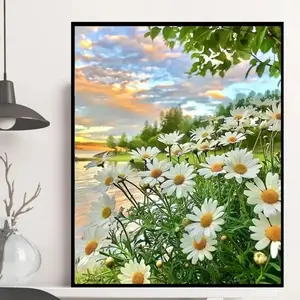 Diy Olieverfschilderij Verf Op Nummer Kits Mooie Bloemen Canvas Print Digitaal Schilderij Voor Thuis Decoratief Schilderen