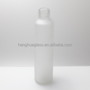 Wholesale Custom Logo Frosted Voss Type Glass <strong>Bottle</strong> for 375ml Mineral <strong>Water</strong> Drinking Juice Liquid <strong>Bottle</strong> with Plastic Lid - Product Image 4