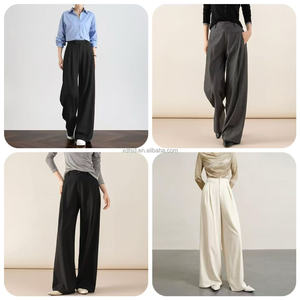 Vendita all'Ingrosso di <span class=keywords><strong>Pantaloni</strong></span> a Gamba Larga <span class=keywords><strong>con</strong></span> Tasche, <span class=keywords><strong>Pantaloni</strong></span> Casual da <span class=keywords><strong>Donna</strong></span> per Ufficio, Vestibilità Ampia a <span class=keywords><strong>Vita</strong></span> Alta - Product Image 6