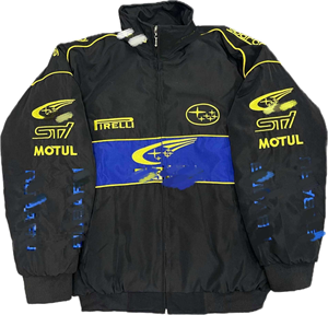 เสื้อแจ็คเก็ตเรโทร F1 คุณภาพสูงสำหรับทุกเพศ กันลม นุ่ม สบาย ใส่ได้ทุกวัน ฤดูหนาว อุ่น ผลิตจากโพลีเอสเตอร์/ผ้าฝ้าย แขนยาว มีซิป - Product Image 1