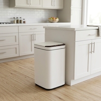 Poubelle intelligente à capteur infrarouge en acier inoxydable 10L disponible, certifiée REACH