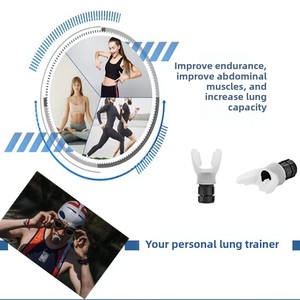 Entrenador de Respiración con Resistencia Ajustable – Ejercitador Pulmonar de Silicona, Dispositivo Portátil de Entrenamiento Muscular Respiratorio – para Cantantes, Ru - Product Image 1