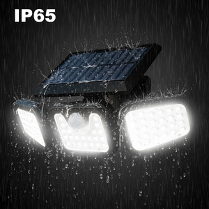<span class=keywords><strong>Lampe</strong></span> solaire murale ultra-lumineuse à 3 têtes rotatives <span class=keywords><strong>avec</strong></span> 74 LED, détecteur <span class=keywords><strong>de</strong></span> mouvement extérieur pour <span class=keywords><strong>garage</strong></span>, cour et allée, <span class=keywords><strong>avec</strong></span> indice <span class=keywords><strong>de</strong></span> protection IP65. - Product Image 6