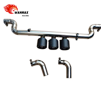Embouts d'échappement triple central de 51 mm pour Honda Civic 11e génération, en acier inoxydable, style Type R, silencieux à trois sorties