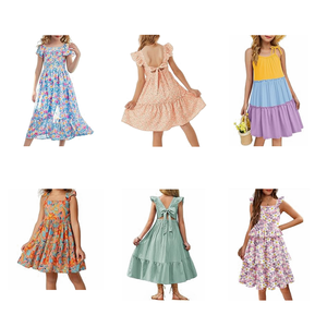 ชุดเดรสเด็กผู้หญิงแขนกุดสำหรับฤดูร้อนปี 2026 ขายส่ง ไซส์ 0-14 ปี ของใหม่ น้ำหนักเบา รุ่น 418 ลดราคา - Product Image 1