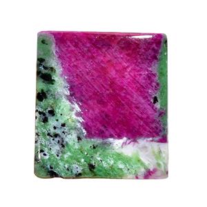 Rubis zoïsite naturel, toutes formes, cabochon, pierre précieuse, 103 carats, 38x34x5 mm, IK-265, certifié par un tiers, taille personnalisable, pierre précieuse - Product Image 1