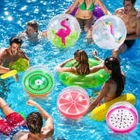Ballon de plage gonflable en PVC personnalisé, transparent, fruits, animaux, ballon 3D, jouet aquatique, fournitures de fête pour enfants, été, piscine, plage
