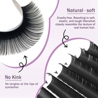 CoMango Extensions de cils individuels classiques en vison pour la vente en gros, Cils Ghost, Cils naturels doux, Extensions effet fleur, Fournisseur