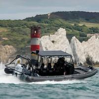 Bateau semi-rigide gonflable en Hypalon Orca de 8,6 m avec coque en aluminium pour les opérations de sauvetage en mer, les interventions incendie et les interventions d'urgence