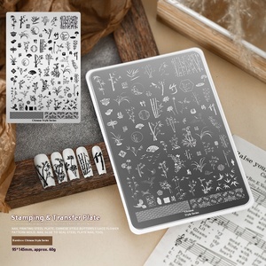 Placa de Transferencia de Diseños para <span class=keywords><strong>Uñas</strong></span> de Alta Gama, Tamaño Grande, Patrón de Lazo Estilo Chino, Herramientas de Estampado de <span class=keywords><strong>Uñas</strong></span> de Acero Inoxidable al por Mayor - Product Image 6