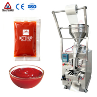 Machine d'emballage entièrement automatique pour sachets de sauce tomate et ketchup, intégrant le remplissage et la fermeture, pour petits sachets de sauce
