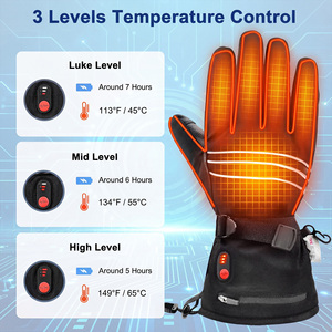 Gants de <span class=keywords><strong>moto</strong></span>, de cyclisme et de ski pour homme AceWarm KS230, imperméables, antidérapants, anti-UV, en nylon, avec batterie électrique USB - Product Image 3