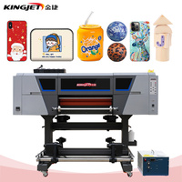 Kingjet mesin cetak UV DTF Impresora untuk bungkus cangkir & Kecil 16oz/20oz stoples A3 rol grosir 30cm "imprimano Dtf