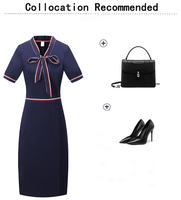 Ensemble de tenue professionnelle pour enfants : Hôtesse de l'air, Hôtesse de bord, Employé d'hôtel – Blouse et robe en Spandex à imprimé numérique