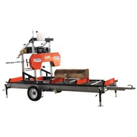 Scie à ruban professionnelle 15 CV pour le travail du bois, scierie diesel portable, scierie mobile à vendre