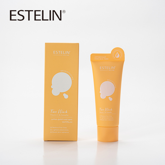 ESTELIN Deep Cleansing Brightening Reduce Fine Lines Vitamin C Camellia Face Wash 80g