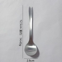 Fourchette à gâteau, cuillère à dessert, acier inoxydable mat, petite fourchette à café à long manche, fourchettes à sucre et à thé, style minimaliste