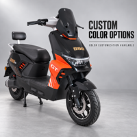 Scooter électrique en gros avec options de moteur 48V 60V 72V 800W-2000W, batterie au lithium ou au plomb-acide, cyclomoteur urbain pour les trajets quotidiens