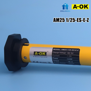 A-OK Motor Tubular Electrónico Recargable Zigbee 3.0 de 25 mm, Control por Voz a través de la Aplicación Tuya Gateway, Persianas Enrollables Inalámbricas Silenciosas OEM EU - Product Image 5