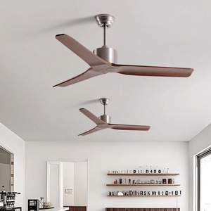 พัดลมเพดานมอเตอร์ BLDC แบบกลับด้านได้ตรงจากโรงงานพร้อมใบพัดไม้ไม่มีไฟควบคุมระยะไกลสำหรับห้องนอนและห้องนั่งเล่น - Product Image 6