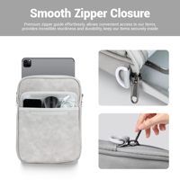 Étui pour tablette en cuir PU 11 13 pouces, étui de transport imperméable avec fermeture éclair et bandoulière pour iPad