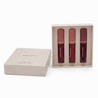 Emballage noir avec logo, cils de Noël, cils de luxe, gloss à lèvres, rouge à lèvres, boîte cadeau magnétique personnalisée
