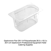 Bac alimentaire en polycarbonate GN 1/4, 26,5 × 16,5 × 20 h cm, sans couvercle, -100/+100 ° C
