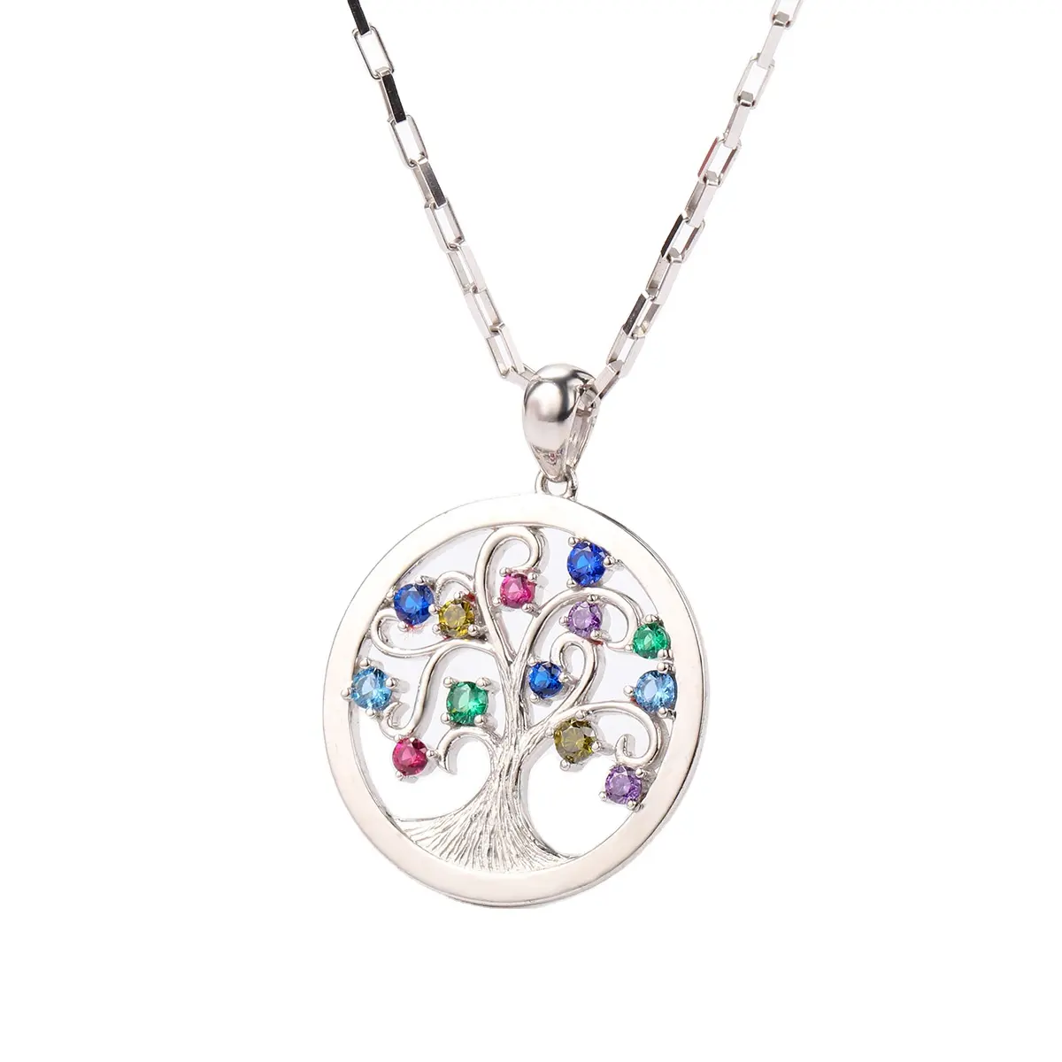 Fashion Tree Of Life Necklace Silver 925 Accepted Customer'S Logo Tree Of Life Pendant Necklace For Sale