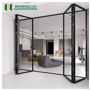 Lukliving Moderne patio balcon <span class=keywords><strong>véranda</strong></span> arrière-cour en aluminium porte pliante installation facile en aluminium <span class=keywords><strong>moustiquaire</strong></span> portes pliantes - Product Image 6
