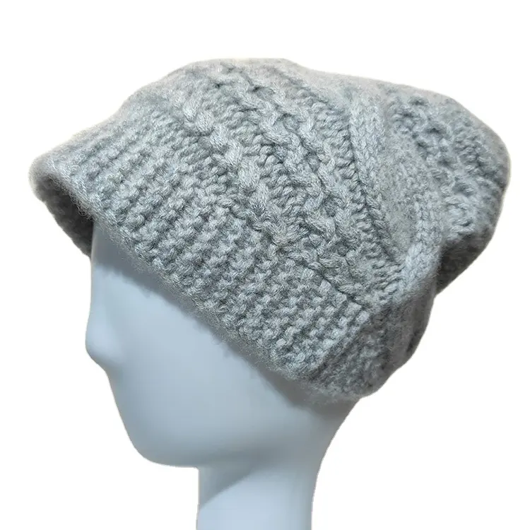 Chapeau en laine 100% cachemire, tricoté de haute qualité, pour fille sauvage, personnalisé, pour l'hiver, nouveauté