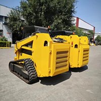PENGIRIMAN GRATIS Mini Skid Steer Loader Mesin EPA Loader Depan Kecil Beroda/Rantai Dengan Bucket
