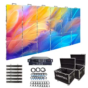 Display layar LED 4K 8K pemeliharaan mudah OEM ODM IP65 antikorosi P2 P2.5 P3 500*500mm layar Display LED Video Dinding