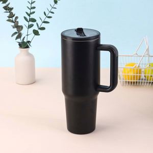 40oz Travel <b>Car</b> H5.0 Handle <b>Mug</b> Vacuum Tumbler Lid Straw Non-Slip Base OEM ODM Custom Design - Product Image 5