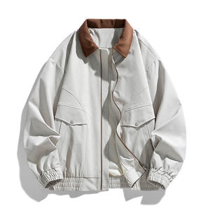 Chaqueta explosiva con logo personalizado para hombre, nueva colección de otoño, cuello béisbol, chaqueta corta cómoda y a la moda. - Product Image 1