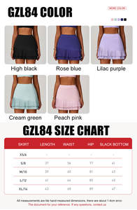 Falda Corta Deportiva de Tenis Color Nude de Cintura Alta con Faja Abdominal y Dobladillo Plisado con Leggings Integrados y Bolsillo Falda Pantalón para Golf - Product Image 2