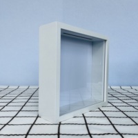 Marcos de Caja de Sombra Cuadrados de 8x8 27x27cm A4, Marcos de Caja de Sombra con Vidrio, Marco de Caja de Sombra con Luz